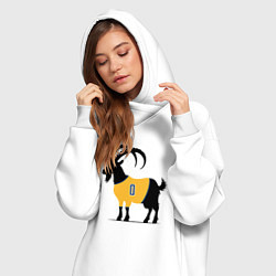 Женское худи-платье Haliburton goat, цвет: белый — фото 2