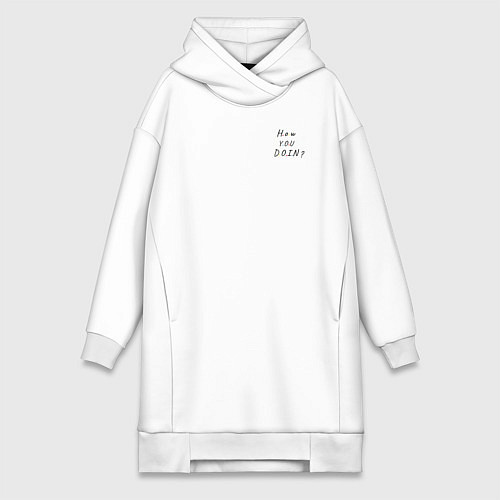 Женская толстовка-платье Друзья художники how you doin / Белый – фото 1