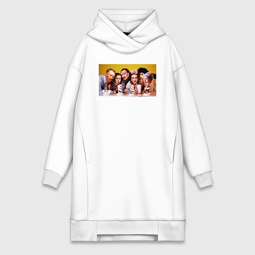 Женская толстовка-платье Художниик друзья / Белый – фото 1