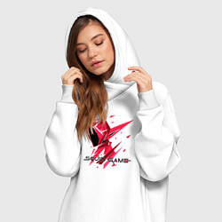 Женское худи-платье Страж из Игры в кальмара, цвет: белый — фото 2