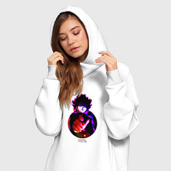 Женское худи-платье Anime Mob Psycho 100 Shigeo, цвет: белый — фото 2