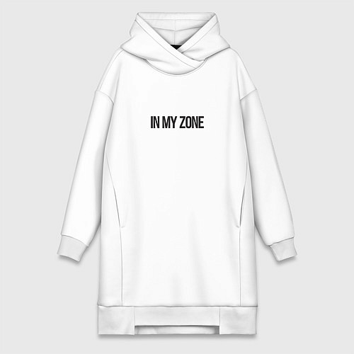 Женская толстовка-платье Sigma cat in my zone / Белый – фото 1