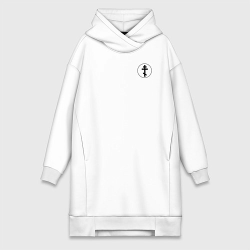 Женская толстовка-платье За правду горой круглый орнамент / Белый – фото 1