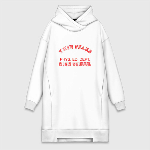 Женская толстовка-платье Twin Peaks High School / Белый – фото 1