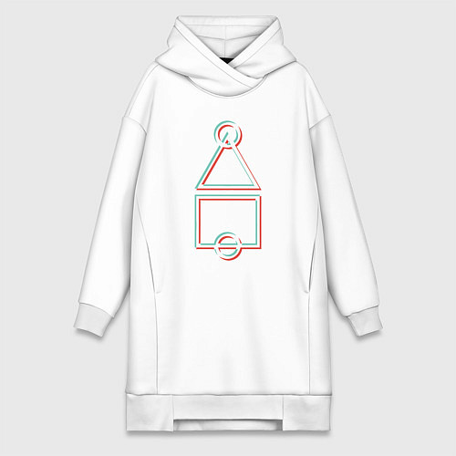 Женская толстовка-платье Стиль игра в кальмара / Белый – фото 1