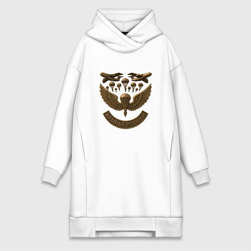 Женская толстовка-платье Крылья Родины / Белый – фото 1