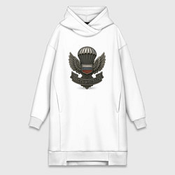 Женское худи-платье Часть и отвага, цвет: белый