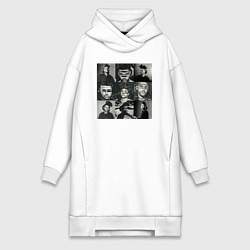 Женское худи-платье The weeknd фотографии, цвет: белый