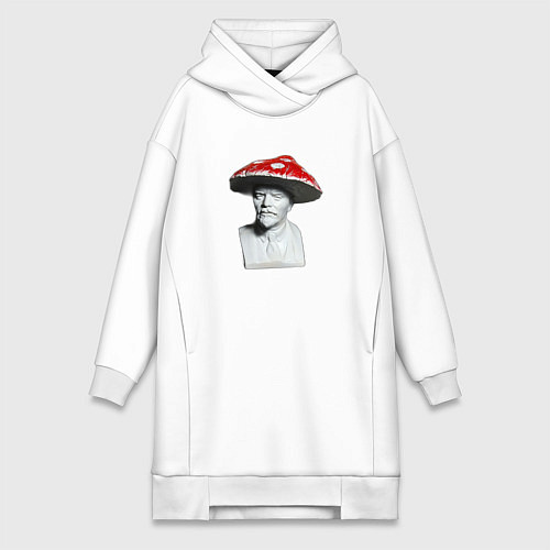 Женская толстовка-платье Ленин гриб / Белый – фото 1