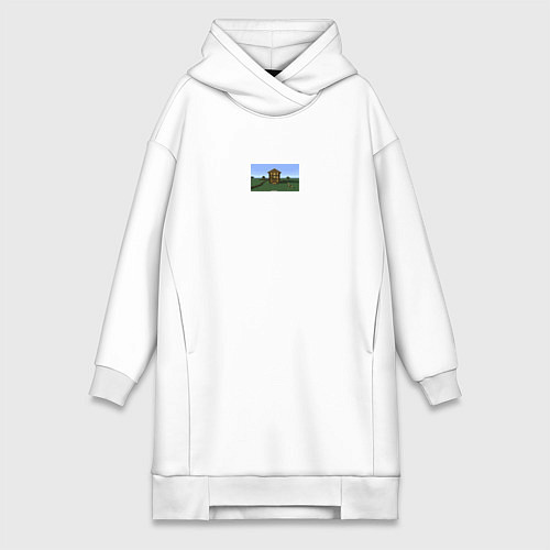 Женская толстовка-платье Да ты че мем майнкрафт / Белый – фото 1