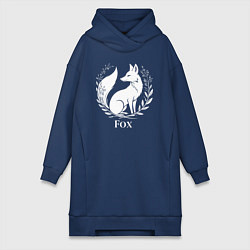 Женская толстовка-платье Лисий герб с венком