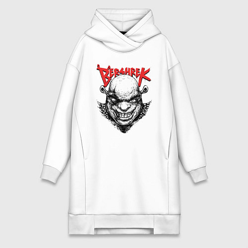 Женская толстовка-платье Берсерк Шрек / Белый – фото 1