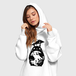 Женское худи-платье Тоторо Мэй Сацуки котобус, цвет: белый — фото 2