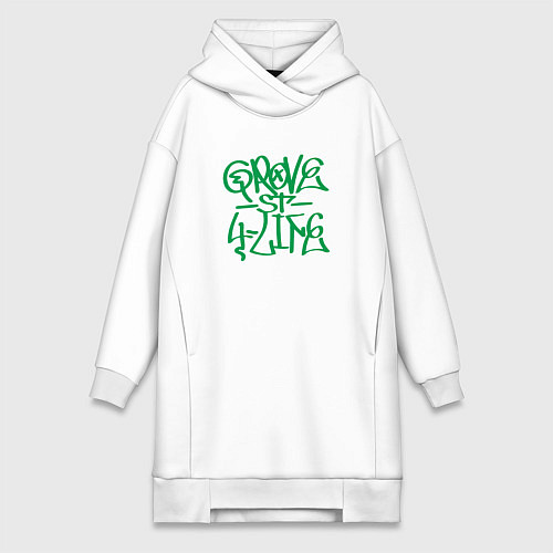 Женская толстовка-платье Tag grove street 4 life / Белый – фото 1