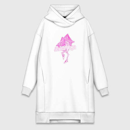 Женская толстовка-платье Барби Яга / Белый – фото 1