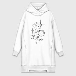 Женская толстовка-платье Мыльные пузыри