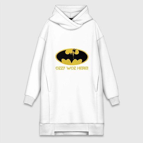 Женская толстовка-платье Оззи был здесь прикол / Белый – фото 1
