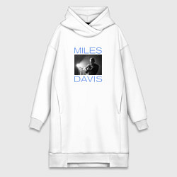 Женская толстовка-платье Майлз Дэвис легенда джаза
