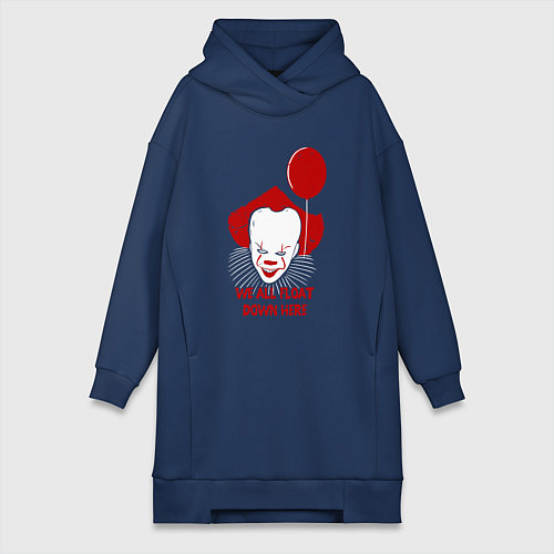 Женская толстовка-платье We all float / Тёмно-синий – фото 1