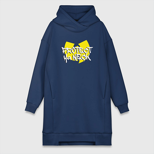 Женская толстовка-платье Protect ya neck Wu-Tang / Тёмно-синий – фото 1