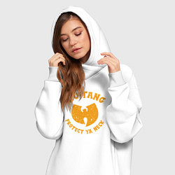 Женское худи-платье Wu-Tang protect ya neck, цвет: белый — фото 2