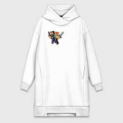 Женское худи-платье Mine, цвет: белый