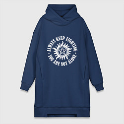 Женская толстовка-платье Оберег братьев Винчестеров - Сверхъестественное