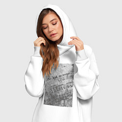 Женское худи-платье Все как по нотам, цвет: белый — фото 2