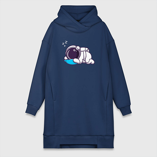Женская толстовка-платье Спящий астронавт / Тёмно-синий – фото 1
