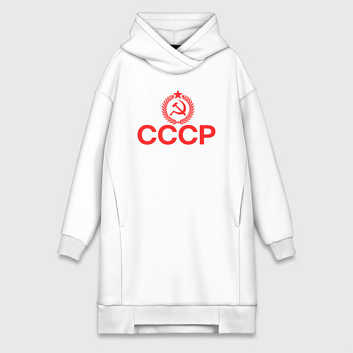 Женская толстовка-платье Мы из страны СССР / Белый – фото 1