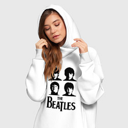 Женское худи-платье Beatles исполнители, цвет: белый — фото 2