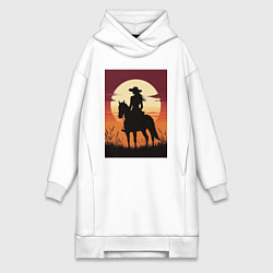 Женская толстовка-платье Всадница в стиле дикого запада