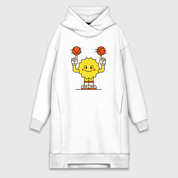 Женская толстовка-платье Солнечный баскетбол