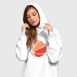 Женское худи-платье Basket color, цвет: белый — фото 2