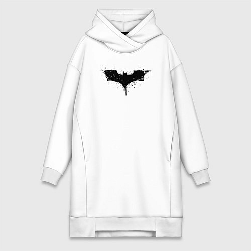 Женская толстовка-платье Dark knight style / Белый – фото 1