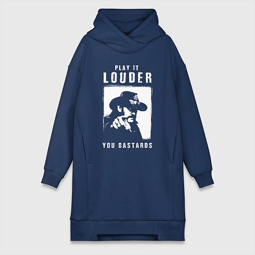 Женская толстовка-платье Лемми - сделайте громче ублюдки / Тёмно-синий – фото 1