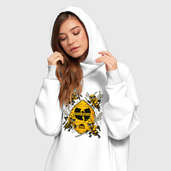 Женское худи-платье Wu-tang clan пчелки, цвет: белый — фото 2