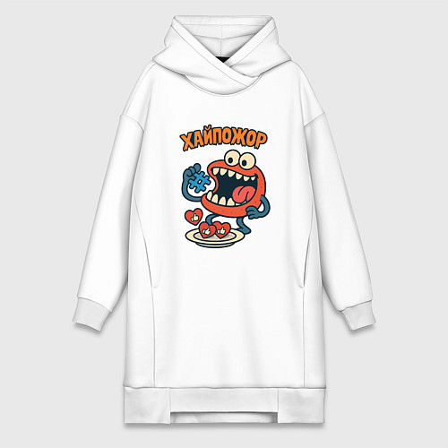 Женская толстовка-платье Хайпожор / Белый – фото 1