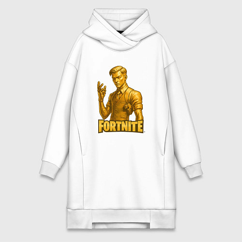 Женская толстовка-платье Золотой Мидас Fortnite / Белый – фото 1