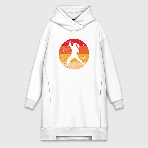 Женская толстовка-платье Judo girl / Белый – фото 1