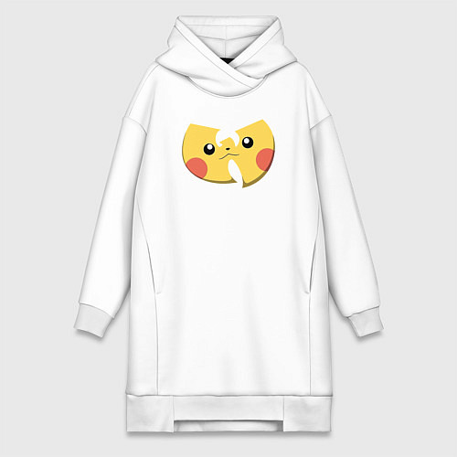 Женская толстовка-платье Wu-tang Pikachu / Белый – фото 1
