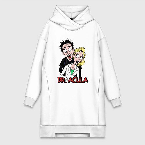 Женская толстовка-платье Доктор Акула / Белый – фото 1