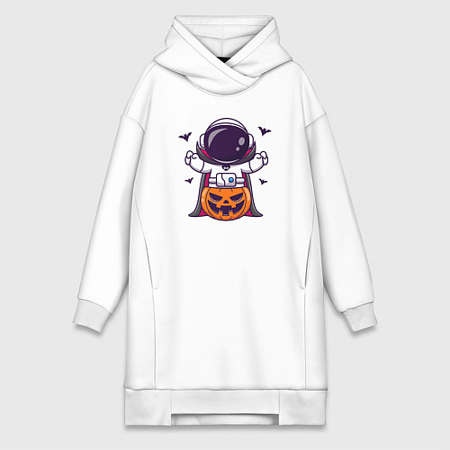 Женская толстовка-платье Spaceman halloween / Белый – фото 1