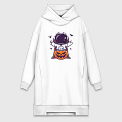 Женское худи-платье Spaceman halloween, цвет: белый