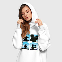 Женское худи-платье Depeche Mode world in my eyes, цвет: белый — фото 2