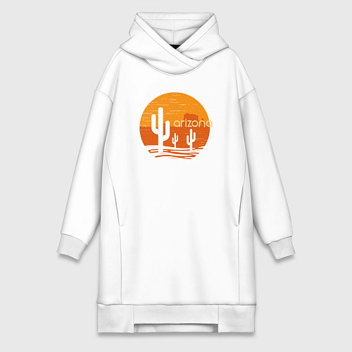 Женская толстовка-платье Аризона / Белый – фото 1