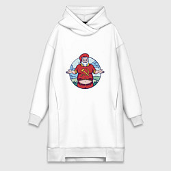 Женская толстовка-платье Советский Санта