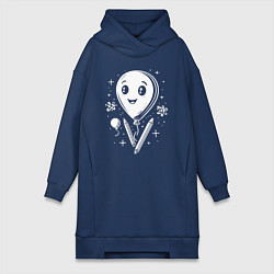 Женская толстовка-платье Воздушный шарик и карандаши