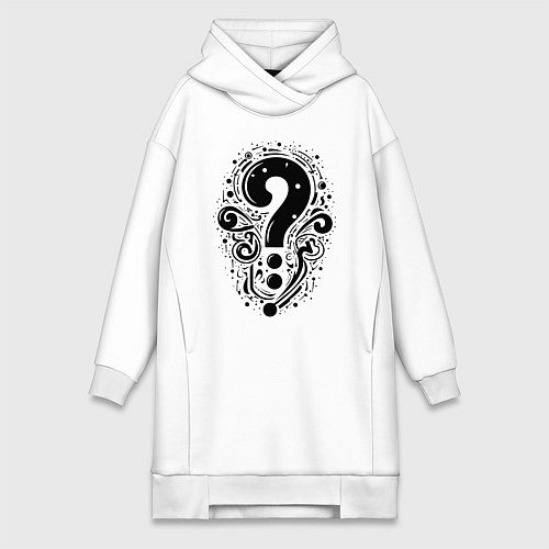 Женская толстовка-платье Тайна в деталях / Белый – фото 1