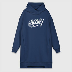 Женская толстовка-платье Хоккей с шайбой